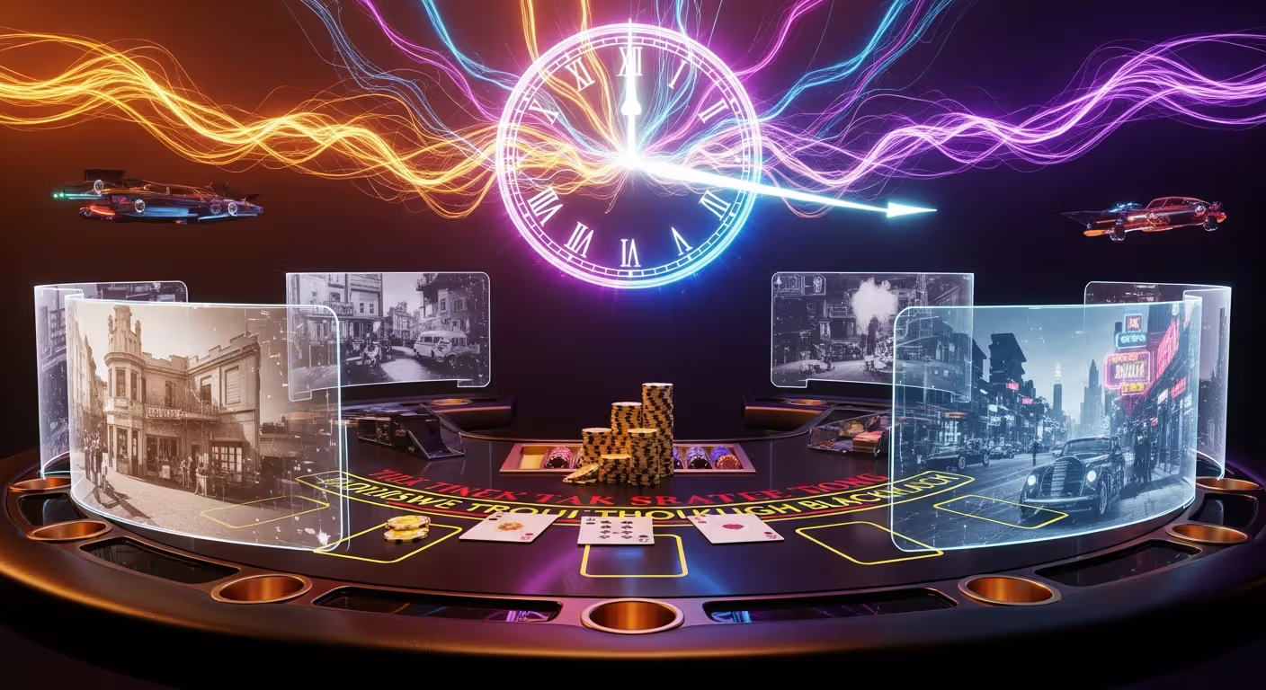 Table de blackjack historique et vision futuriste r&eacute;unies